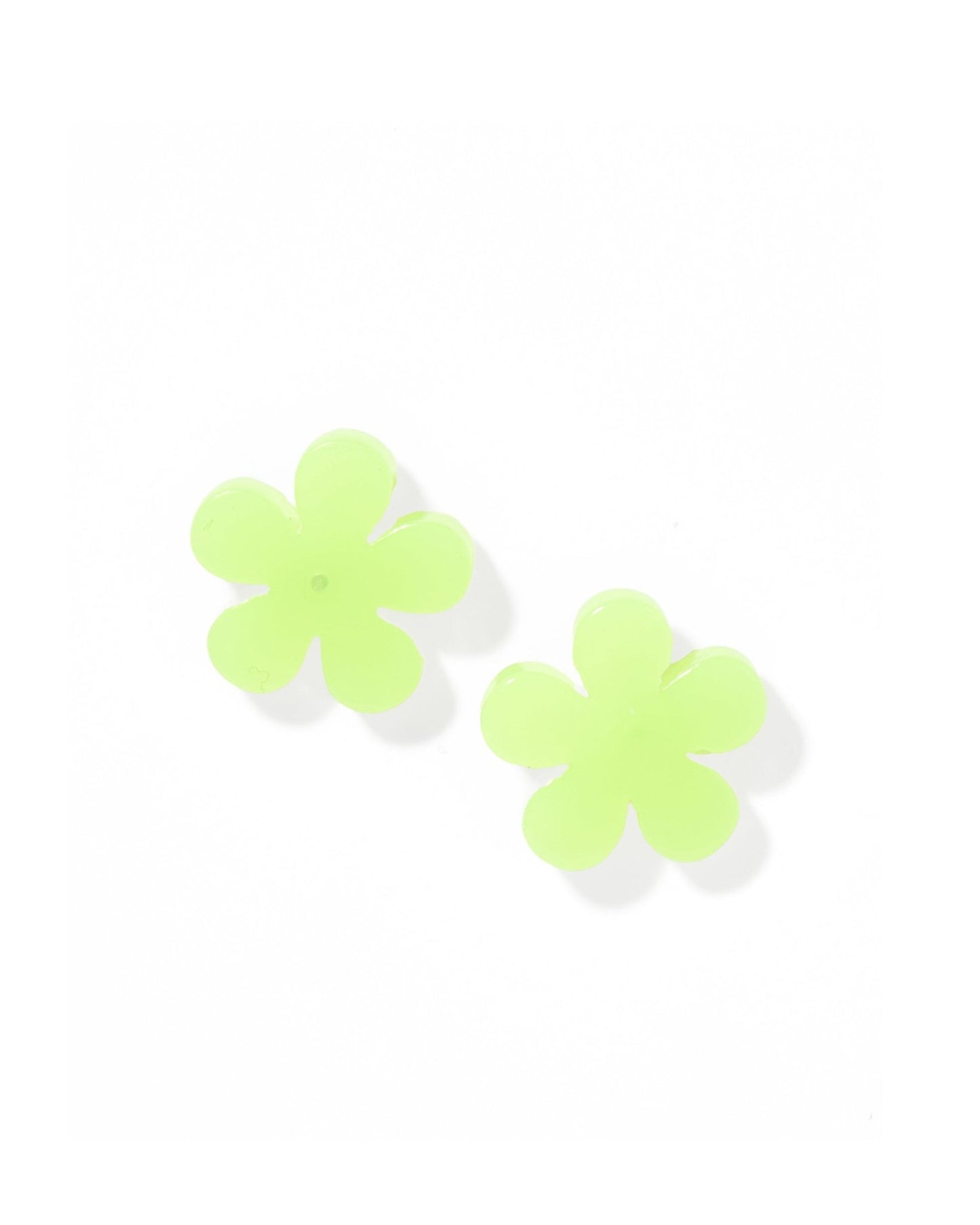 Jenna Stud Earrings - Flower Neon Yellow - Shop LINNY CO