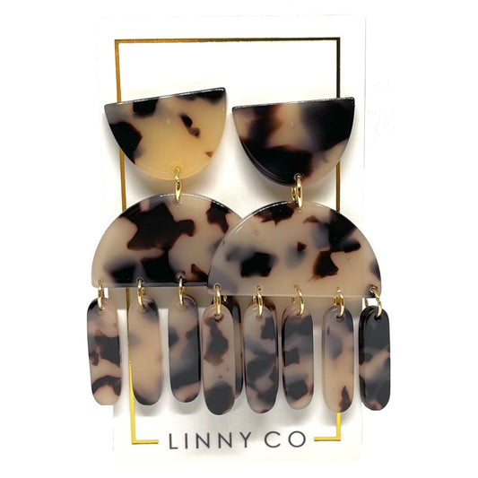 Julia Statement Earrings - Tortoise - Shop LINNY CO