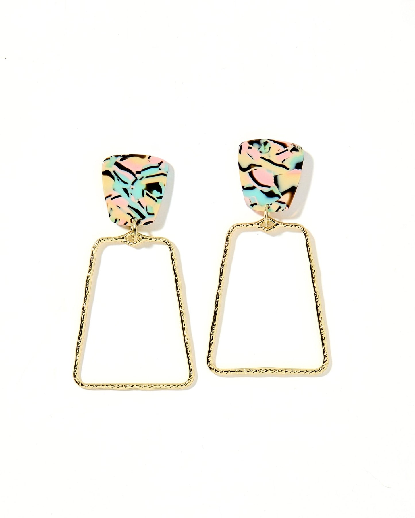 Kaelyn Statement Earrings - Blue - Pink Retro - Shop LINNY CO