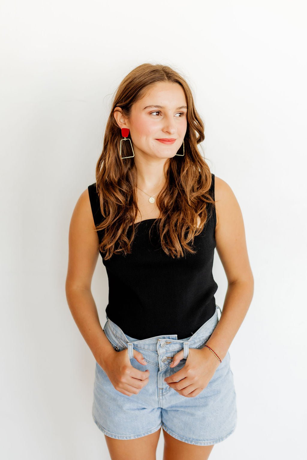 Kaelyn Statement Earrings - Crimson - Shop LINNY CO