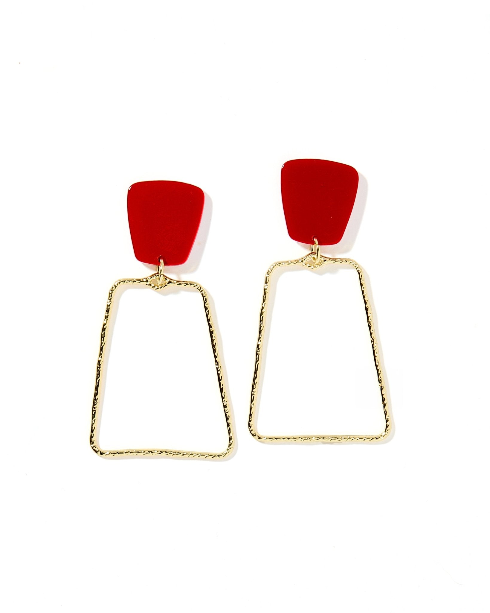 Kaelyn Statement Earrings - Crimson - Shop LINNY CO