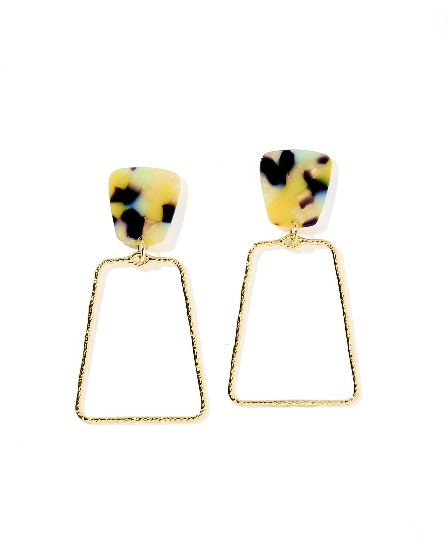 Kaelyn Statement Earrings - Green - Mustard Camo - Shop LINNY CO