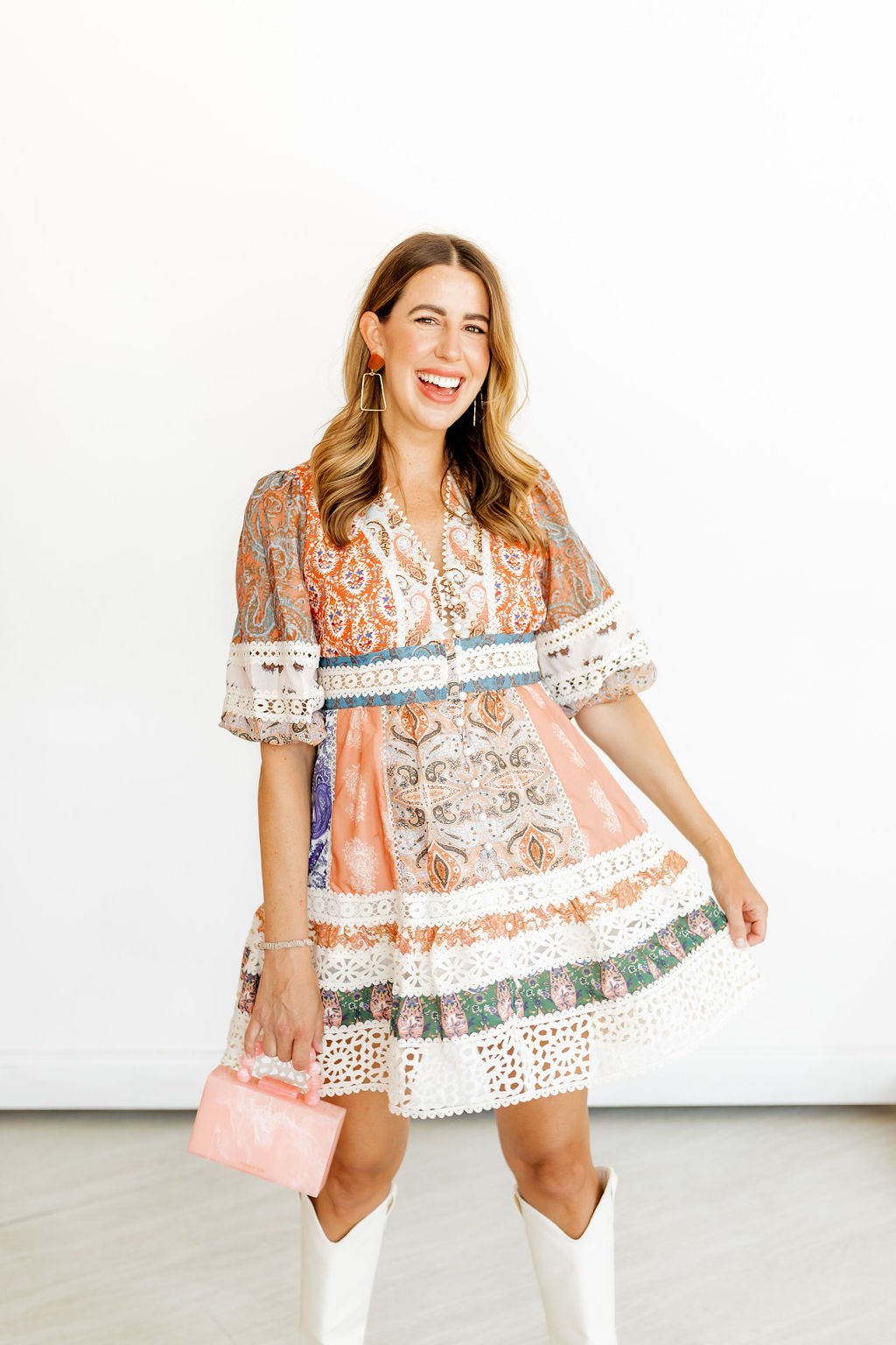 Kaelyn Statement Earrings - Honey - Shop LINNY CO