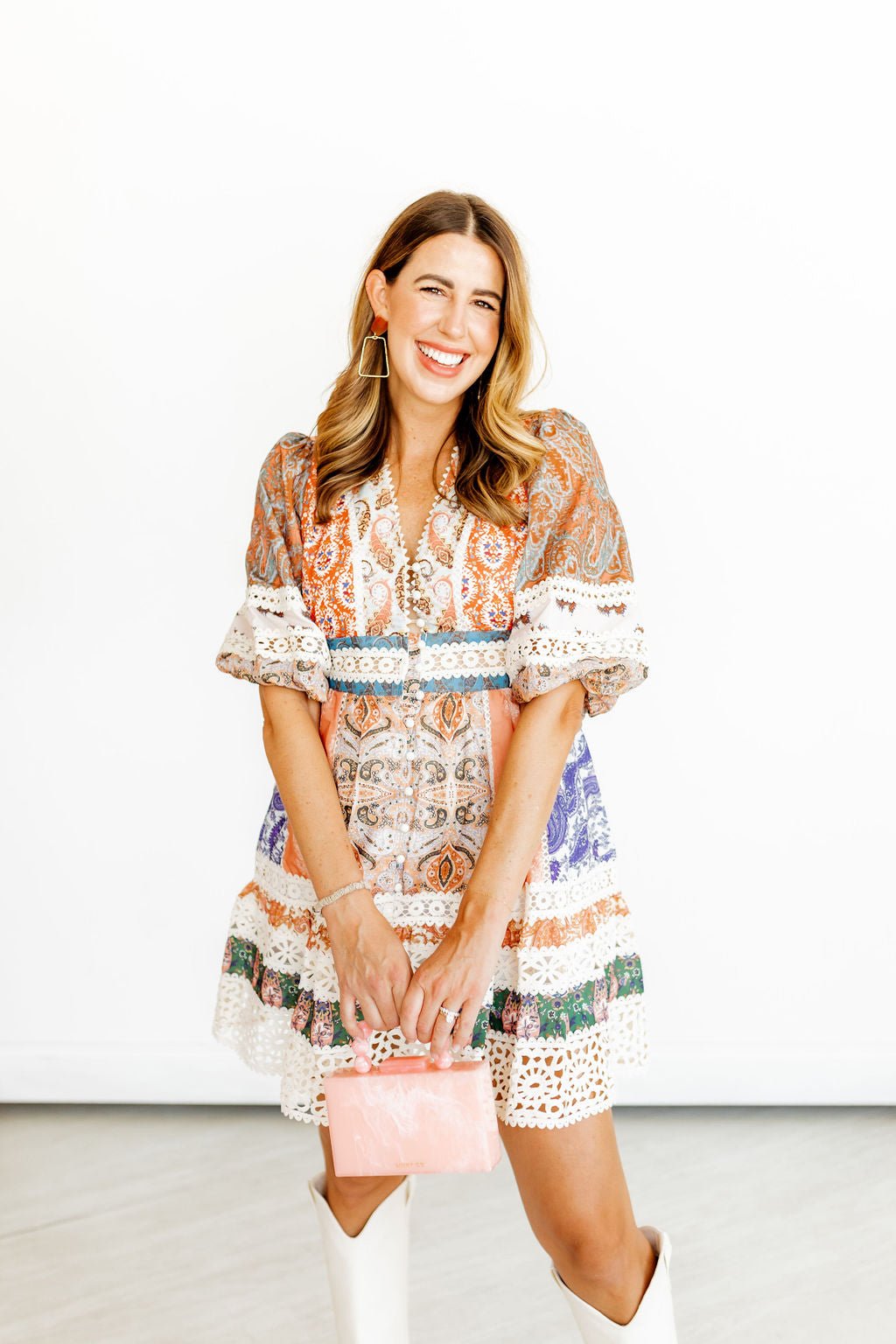 Kaelyn Statement Earrings - Honey - Shop LINNY CO