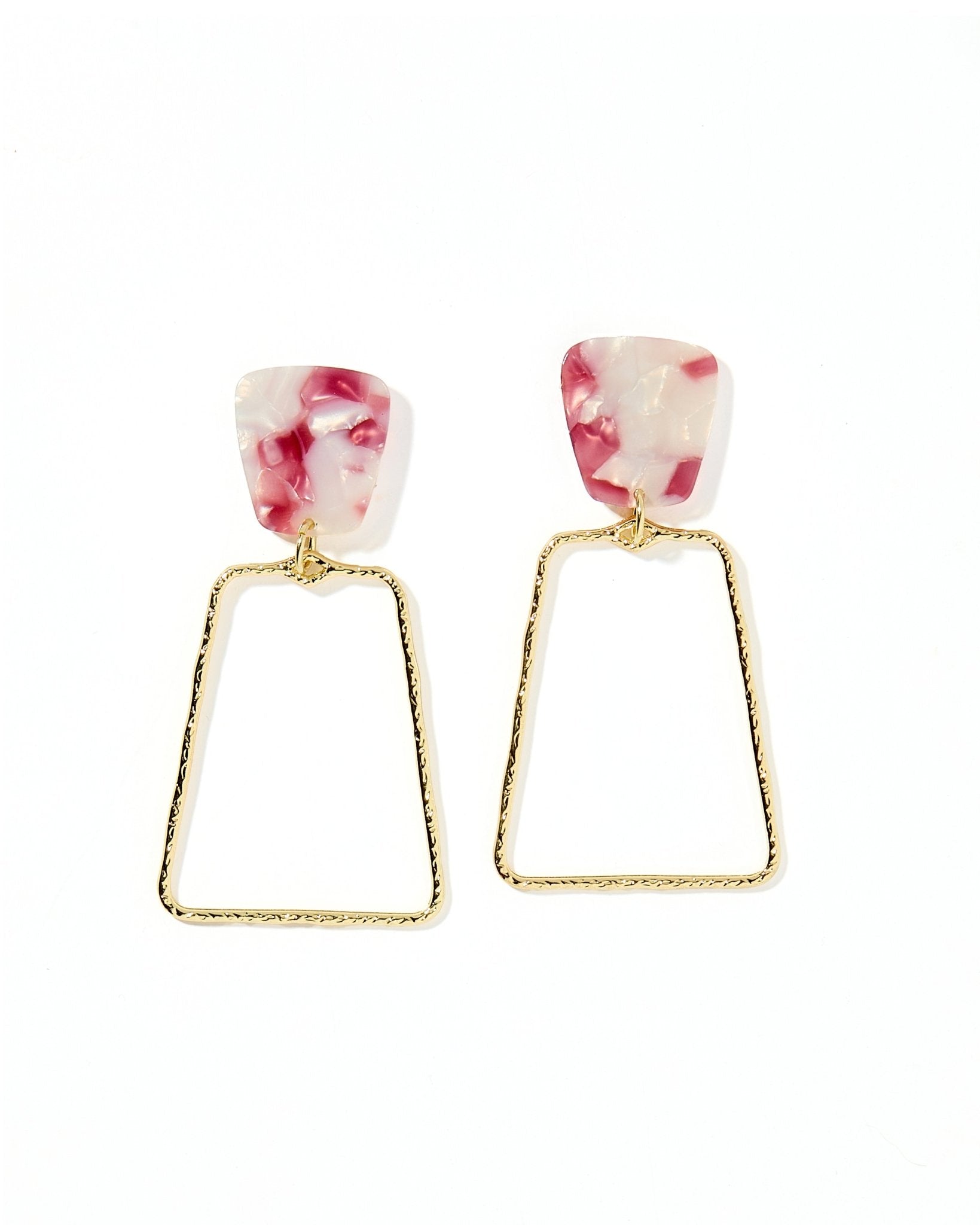Kaelyn Statement Earrings - Maroon Camo - Shop LINNY CO