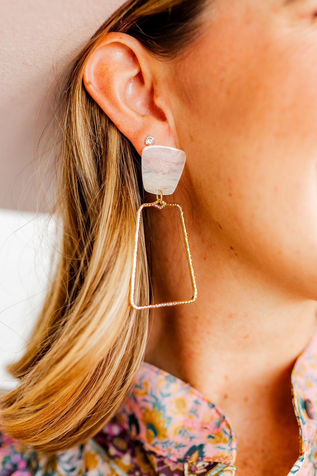 Kaelyn Statement Earrings - Milky Way - Shop LINNY CO