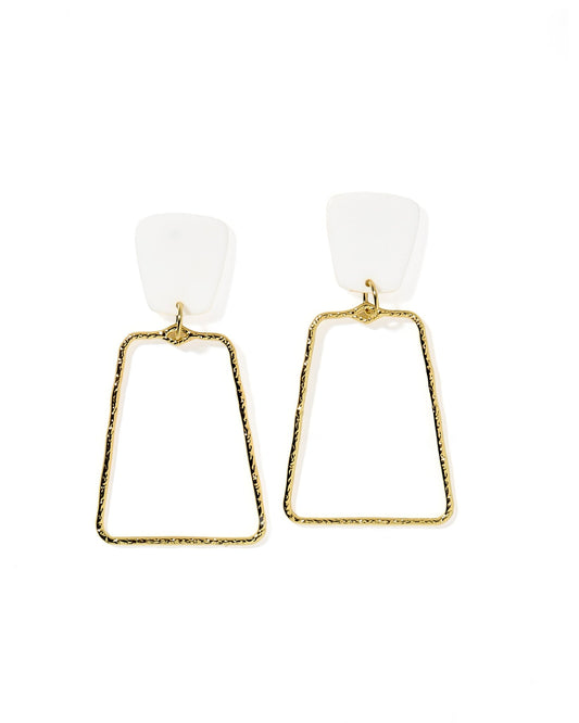 Kaelyn Statement Earrings - True White - Shop LINNY CO