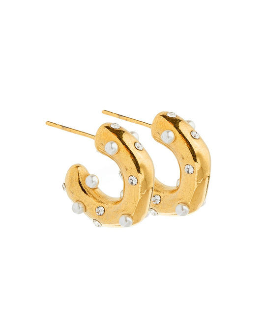 Kaitlyn Hoop Earrings - Gold - Shop LINNY CO