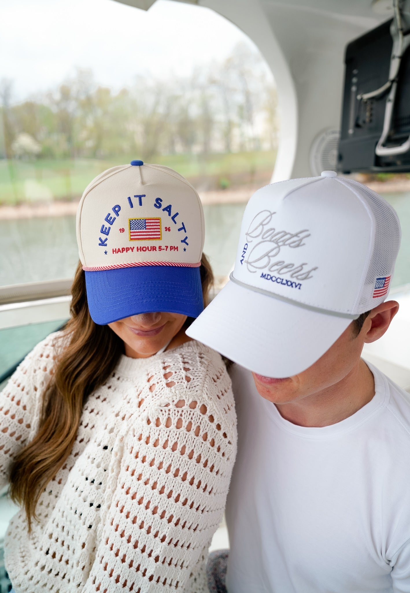 Keep it Salty - Royal Blue Vintage Trucker Hat - Shop LINNY CO