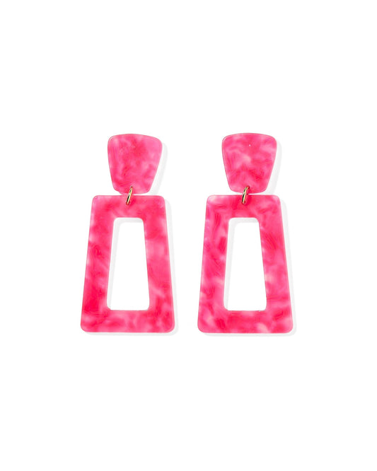 Kennedy Statement Earrings - Cosmic Pink - Shop LINNY CO