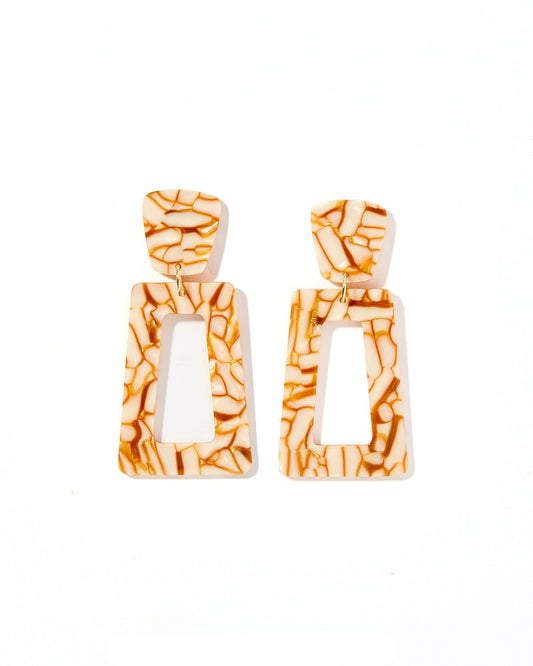 Kennedy Statement Earrings - Desert Sand - Shop LINNY CO