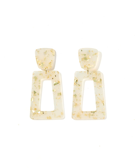 Kennedy Statement Earrings - Gold Confetti - Shop LINNY CO