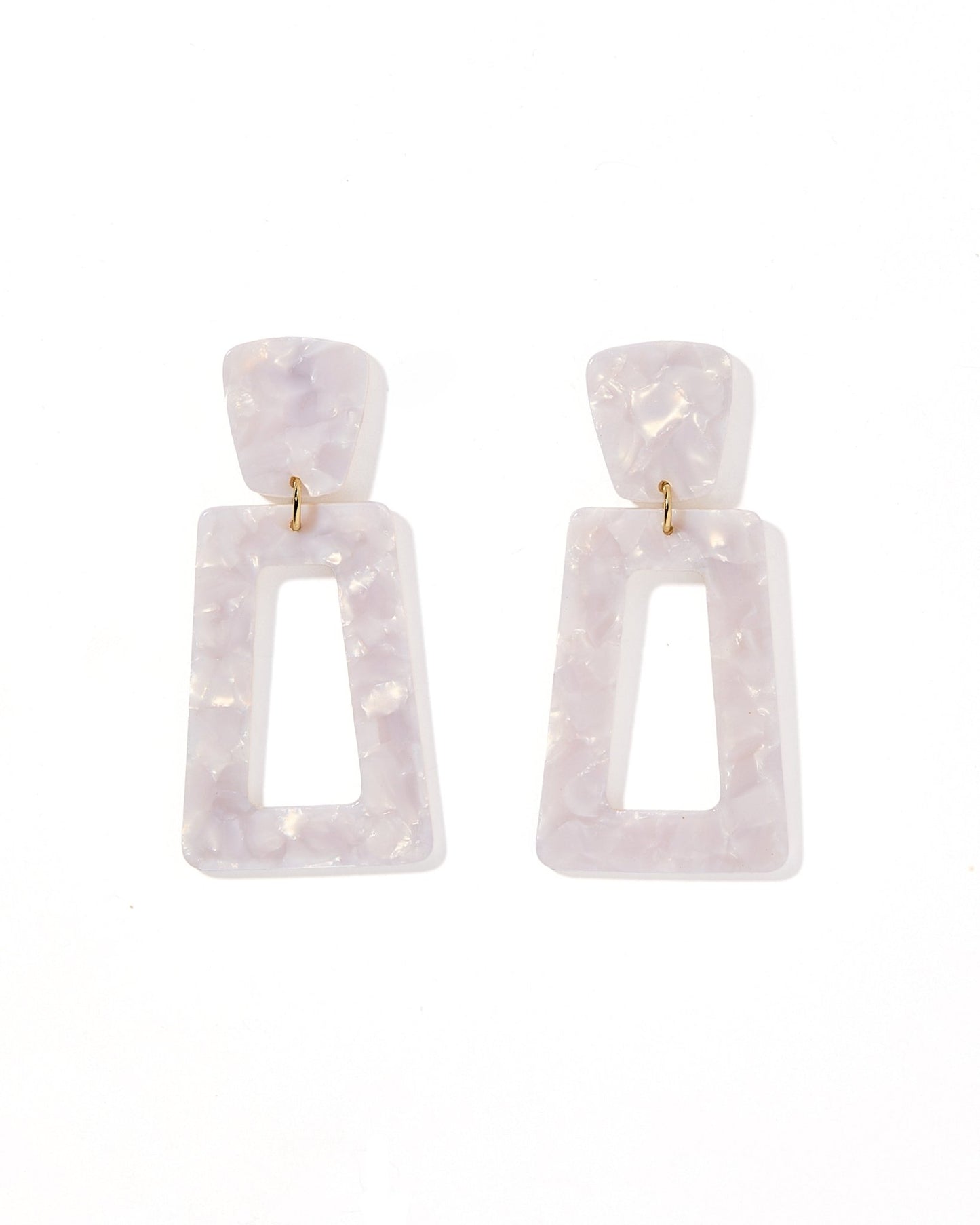 Kennedy Statement Earrings - Pearl White - Shop LINNY CO