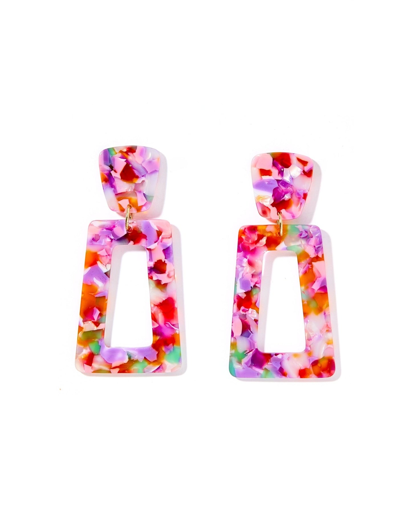 Kennedy Statement Earrings - Pink Multi - Shop LINNY CO