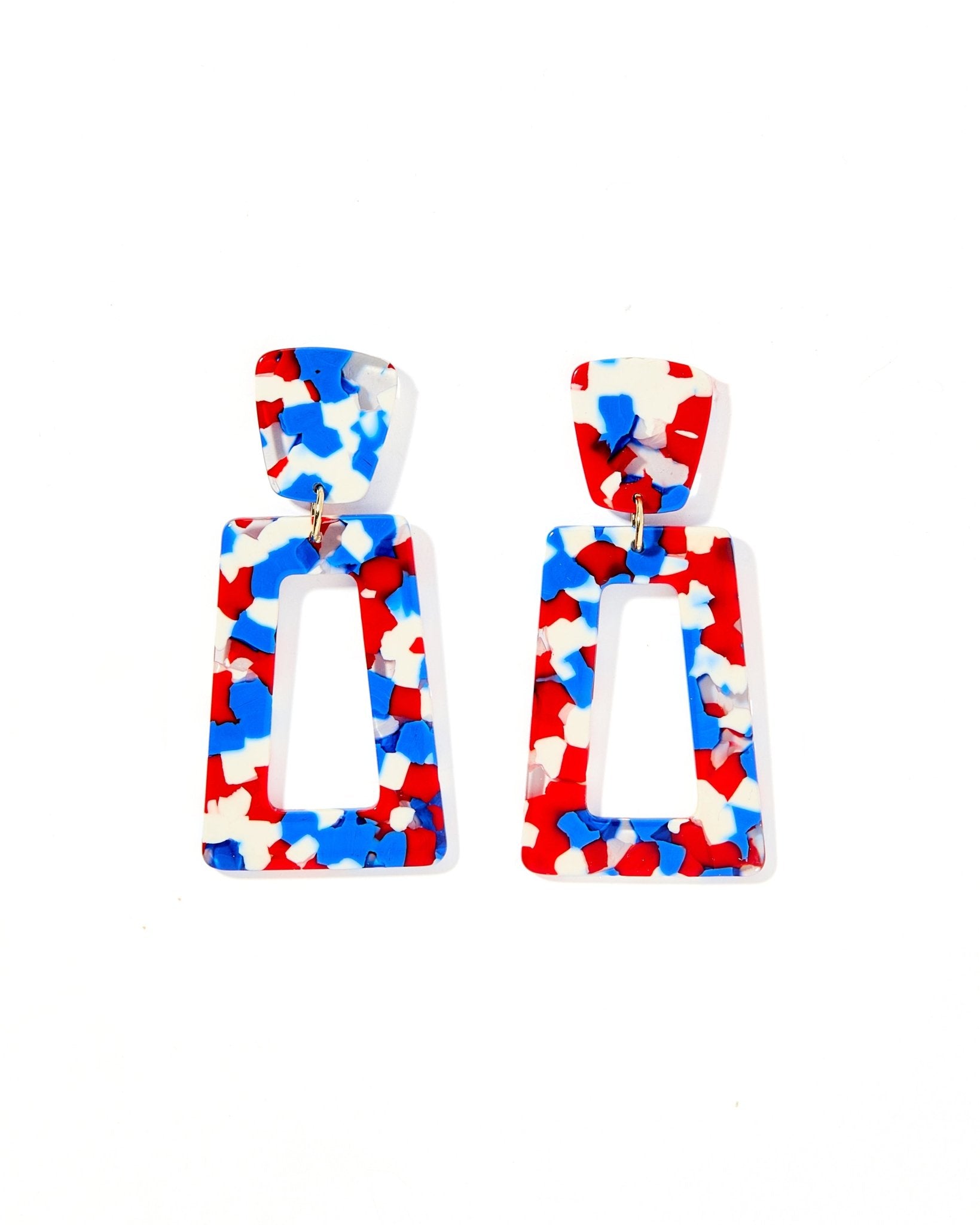 Kennedy Statement Earrings - Red, White, and Blue - Shop LINNY CO