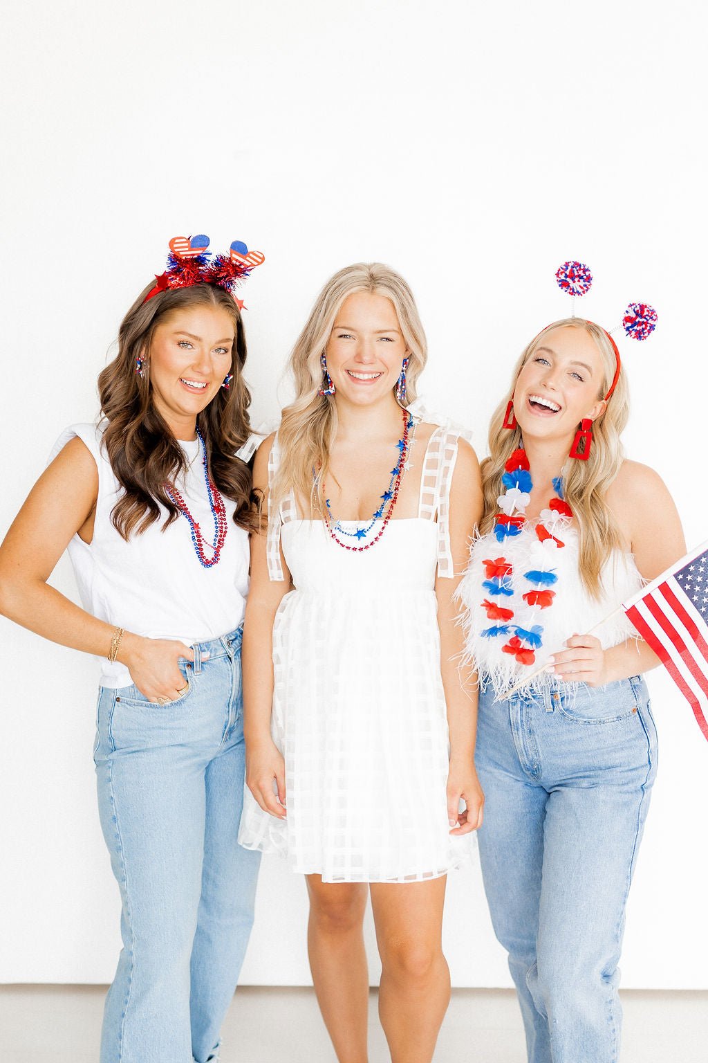 Kennedy Statement Earrings - Red, White, and Blue - Shop LINNY CO