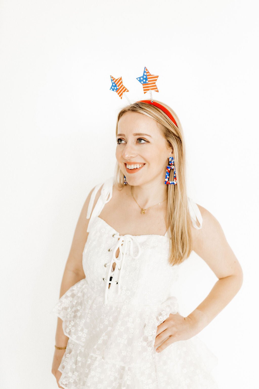 Kennedy Statement Earrings - Red, White, and Blue - Shop LINNY CO