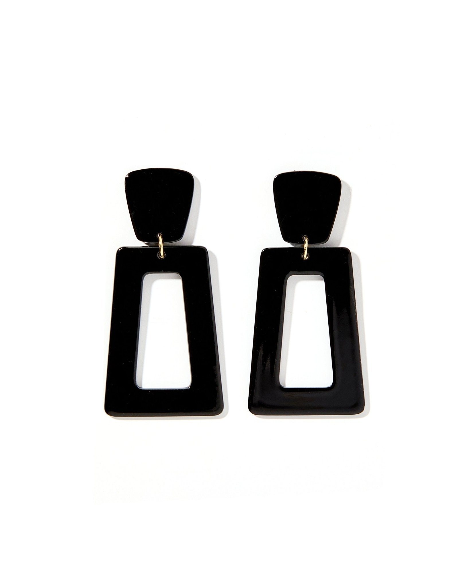 Kennedy Statement Earrings - True Black - Shop LINNY CO