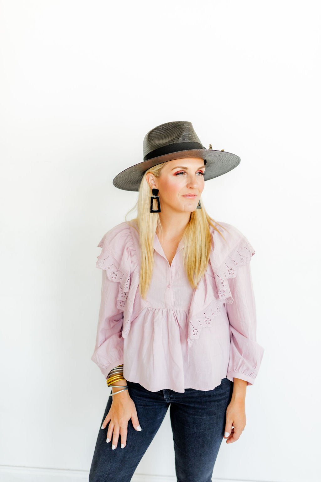 Kennedy Statement Earrings - True Black - Shop LINNY CO