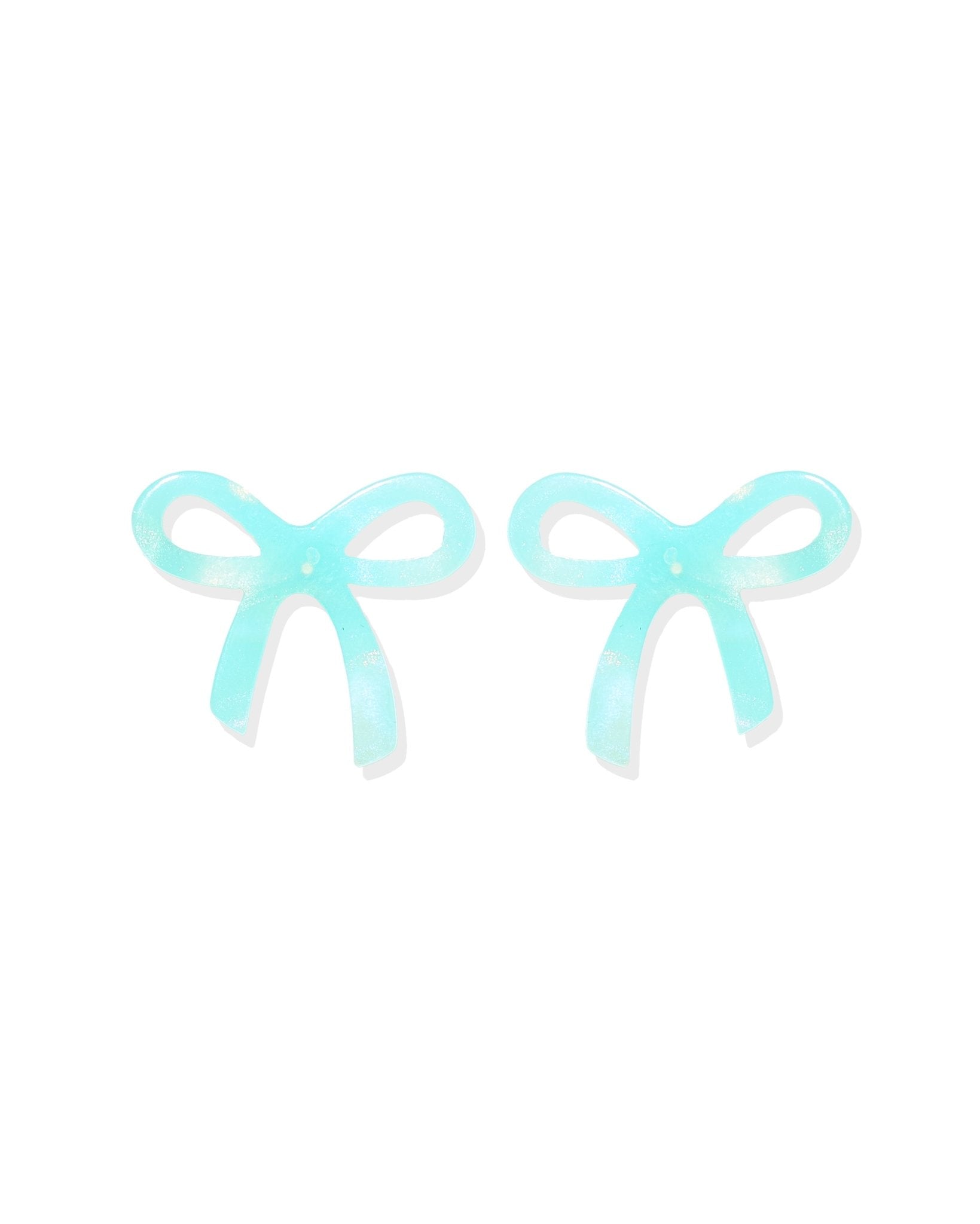 Kylie Bow Earrings - Dahlia Blue - Shop LINNY CO