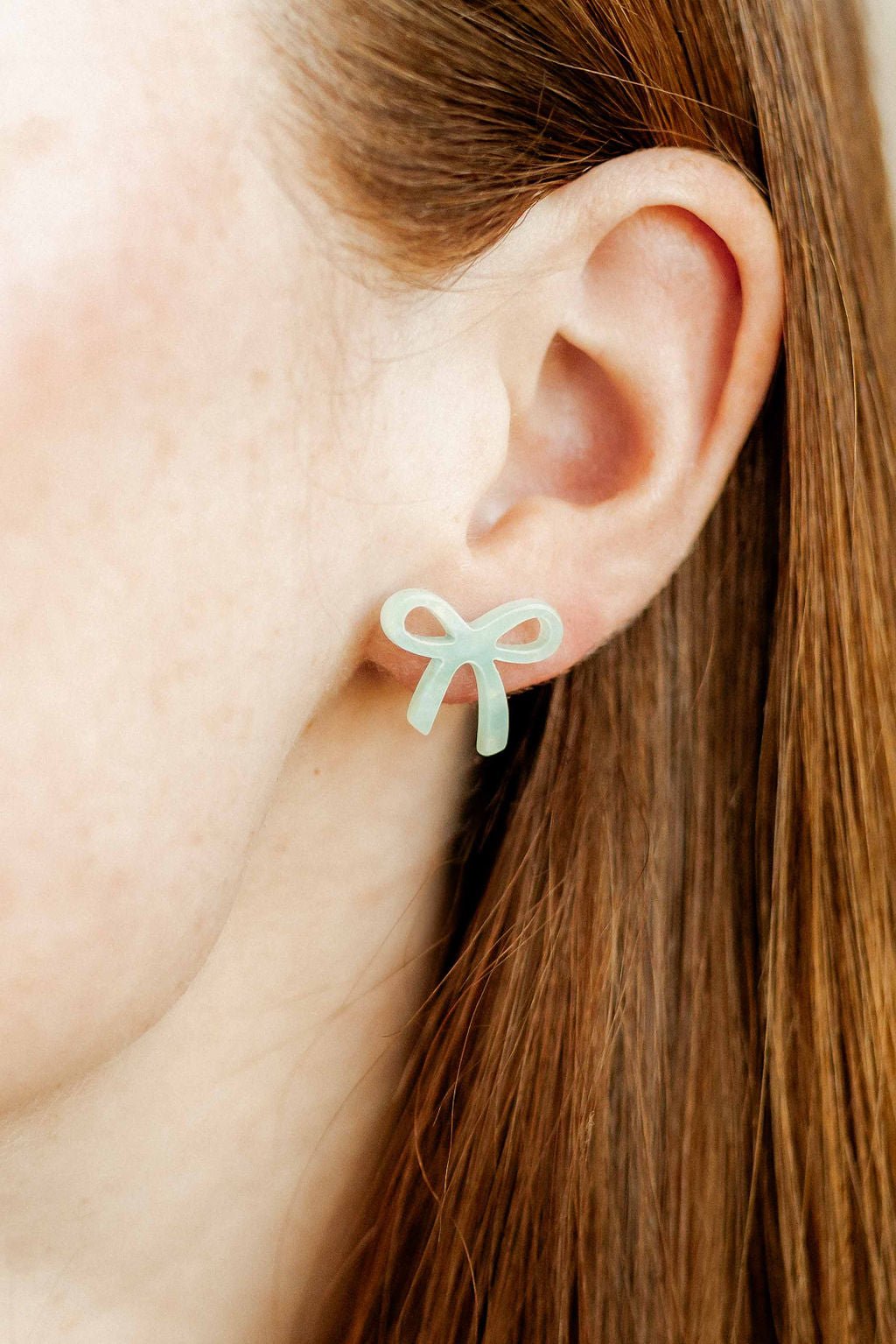 Kylie Bow Earrings - Dahlia Blue - Shop LINNY CO