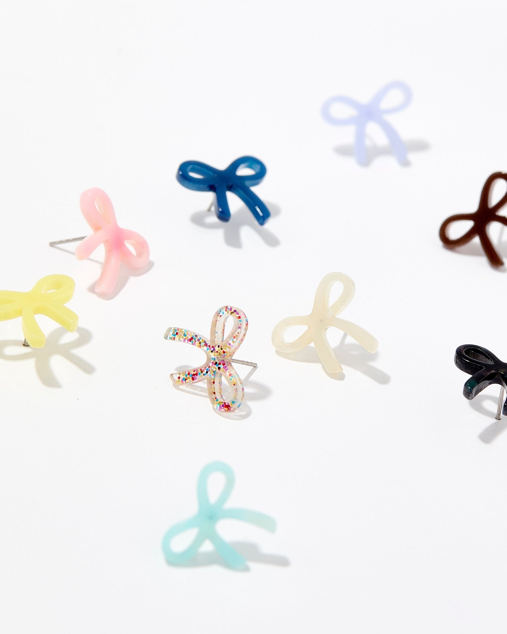 Kylie Bow Earrings - Dahlia Blue - Shop LINNY CO