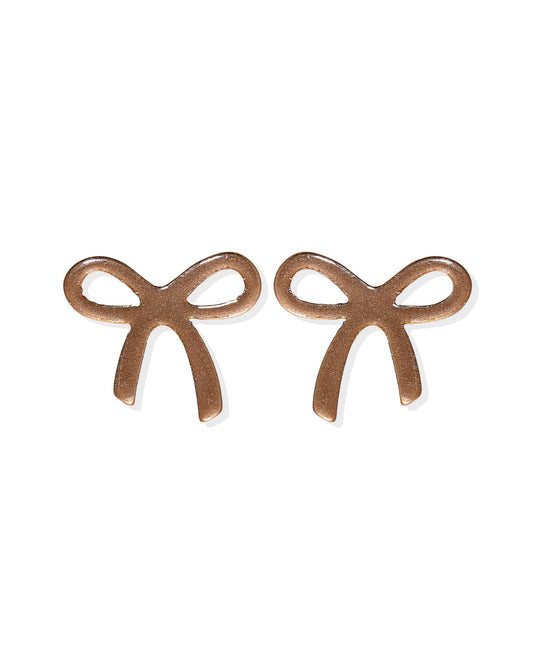 Kylie Bow Earrings - Espresso - Shop LINNY CO