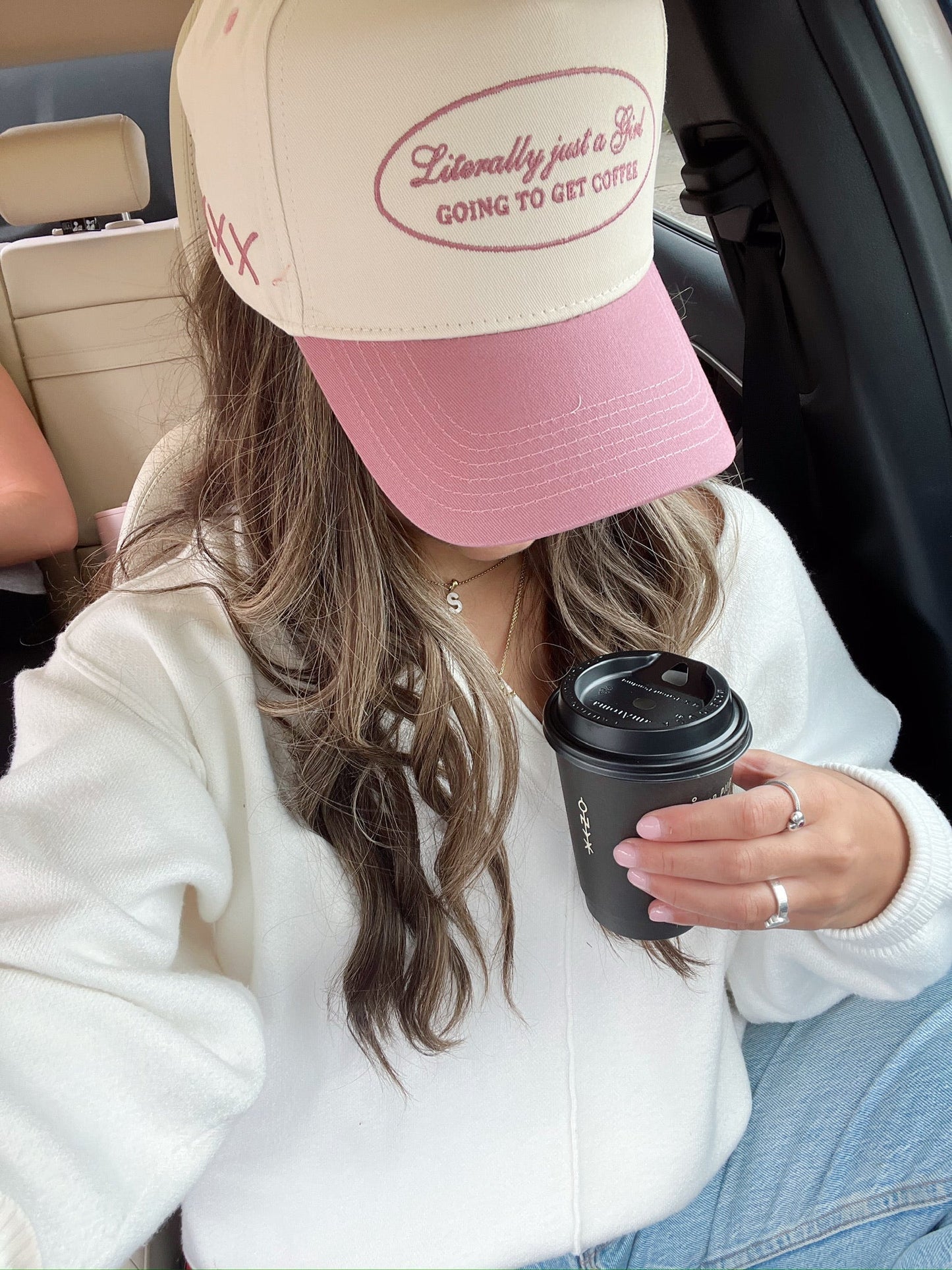 Literally Just a Girl - Mauve Vintage Trucker Hat - Shop LINNY CO