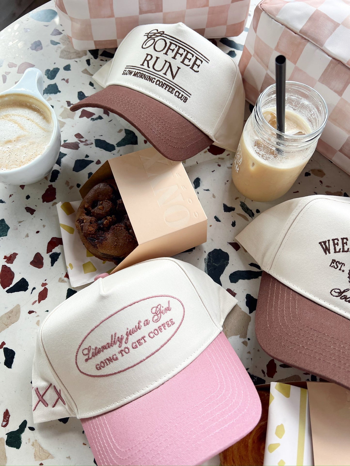 Literally Just a Girl - Mauve Vintage Trucker Hat - Shop LINNY CO