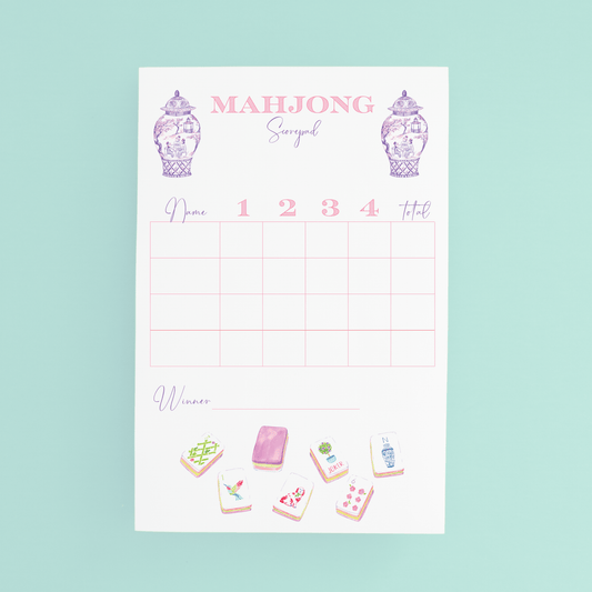 Mahjong Scorecard Pad - Taylor Tiles - Shop LINNY CO