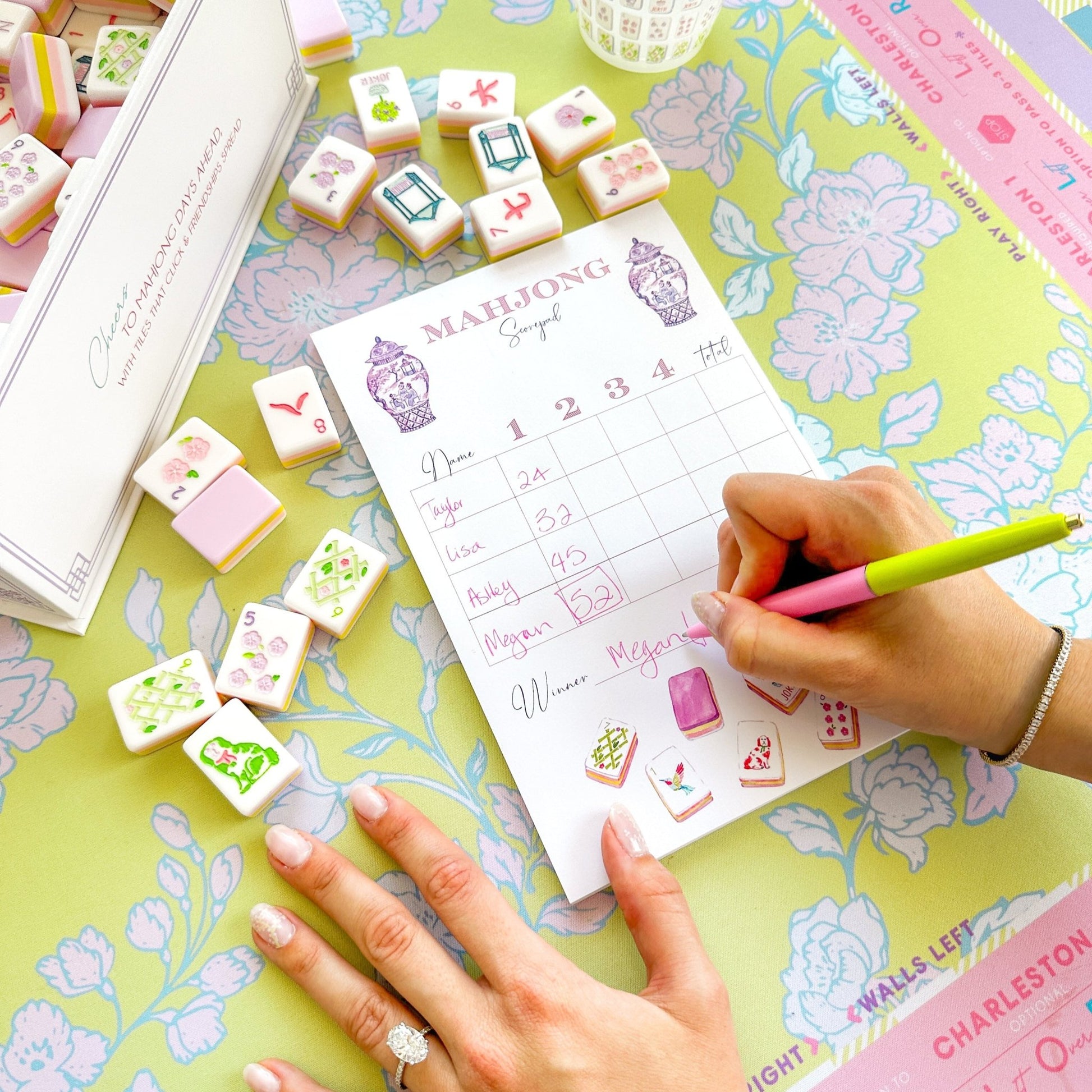 Mahjong Scorecard Pad - Taylor Tiles - Shop LINNY CO