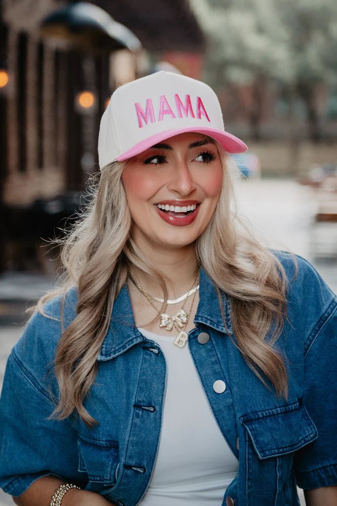 MAMA Two - Toned Pink - Vintage Trucker Hat - Shop LINNY CO