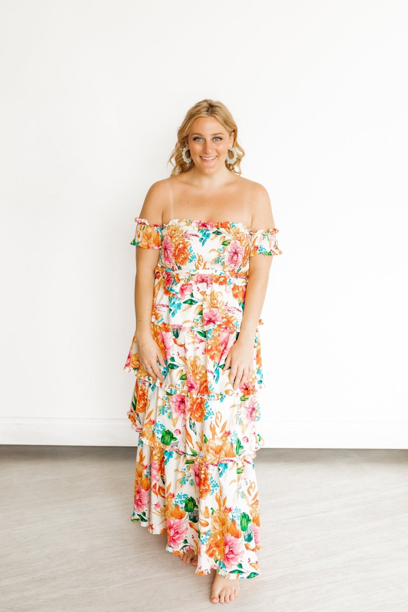 Margo Scallop Hoop Earrings - Glacier - Shop LINNY CO