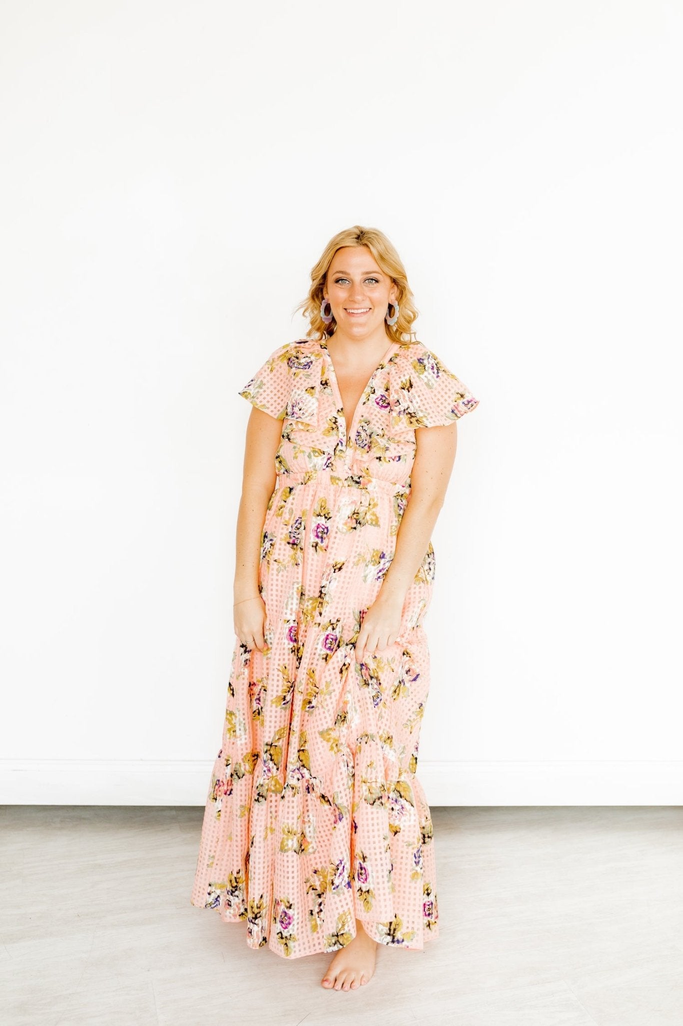 Margo Scallop Hoop Earrings - Purple Stripes - Shop LINNY CO