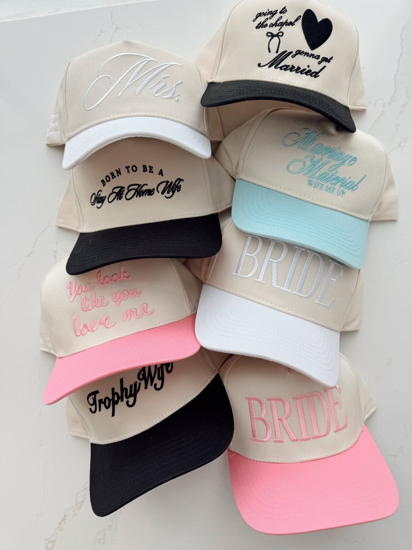 Marriage Material - Blue Vintage Trucker Hat - Shop LINNY CO