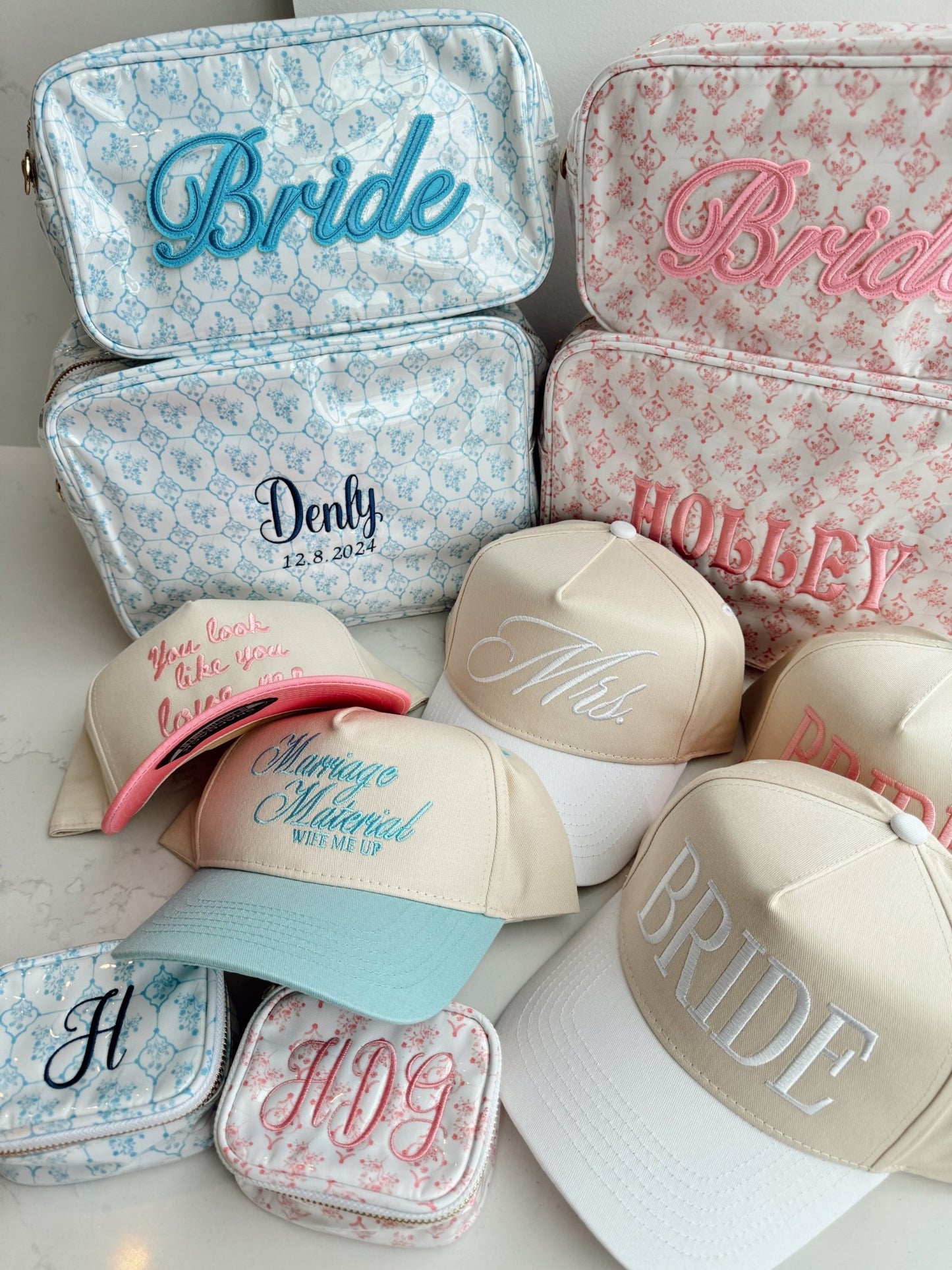 Marriage Material - Blue Vintage Trucker Hat - Shop LINNY CO