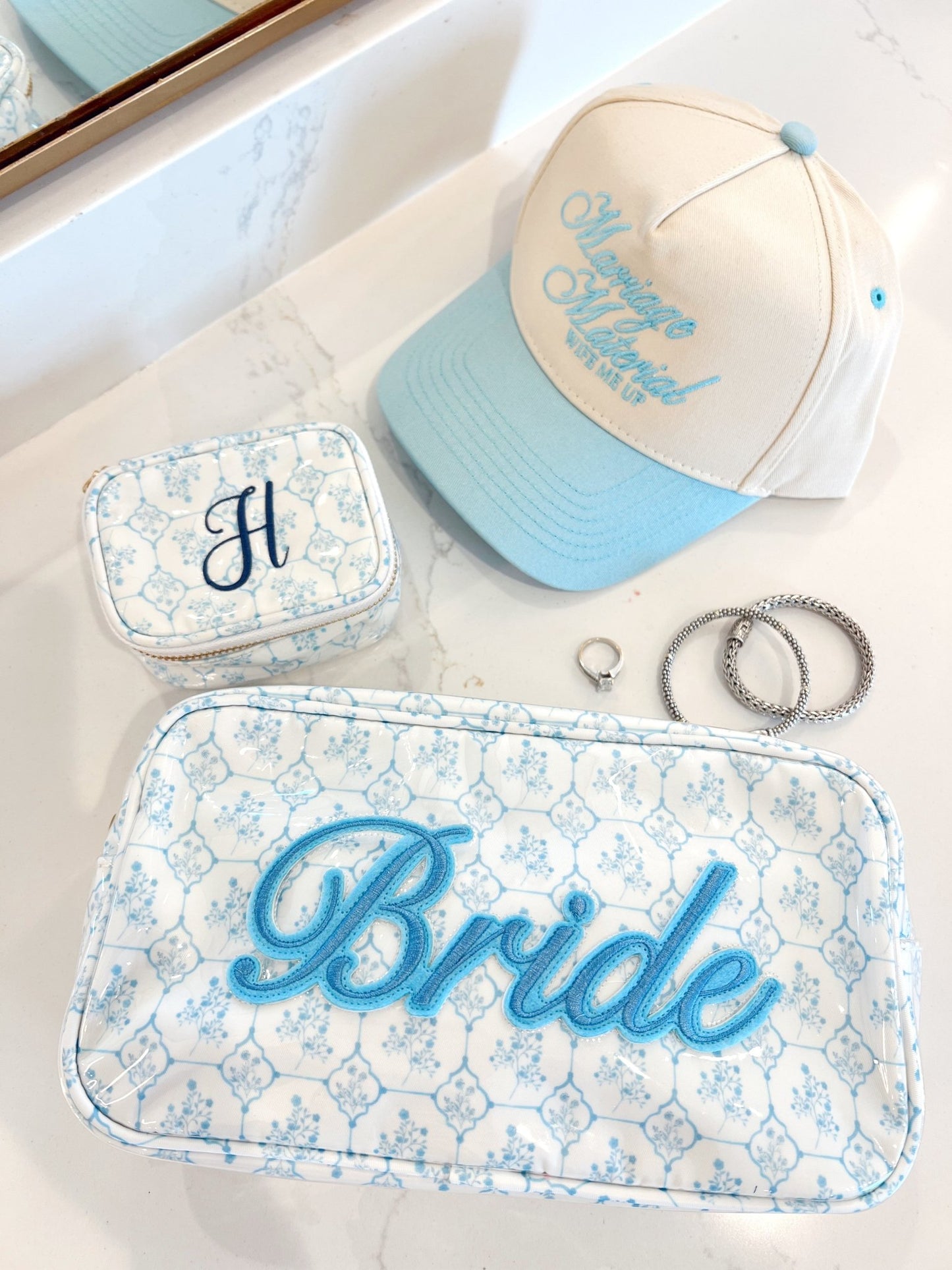 Marriage Material - Blue Vintage Trucker Hat - Shop LINNY CO