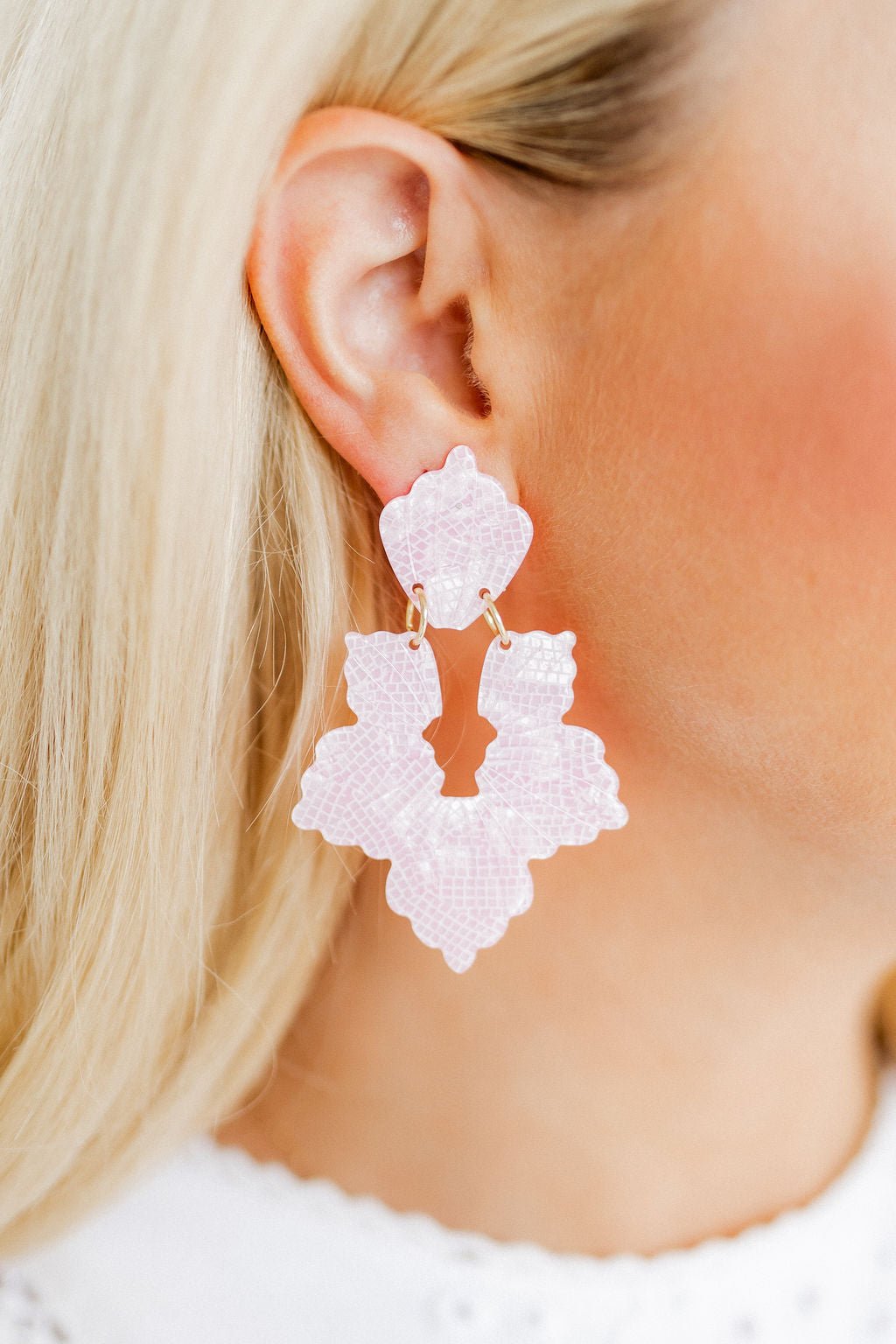 Michelle Statement Earrings - Disco Pink - Shop LINNY CO
