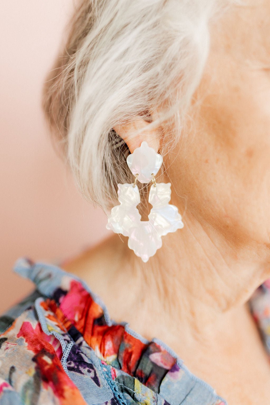 Michelle Statement Earrings - Iridescent - Shop LINNY CO