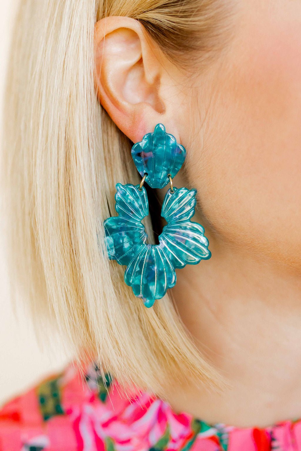 Michelle Statement Earrings - Mystic Lagoon - Shop LINNY CO