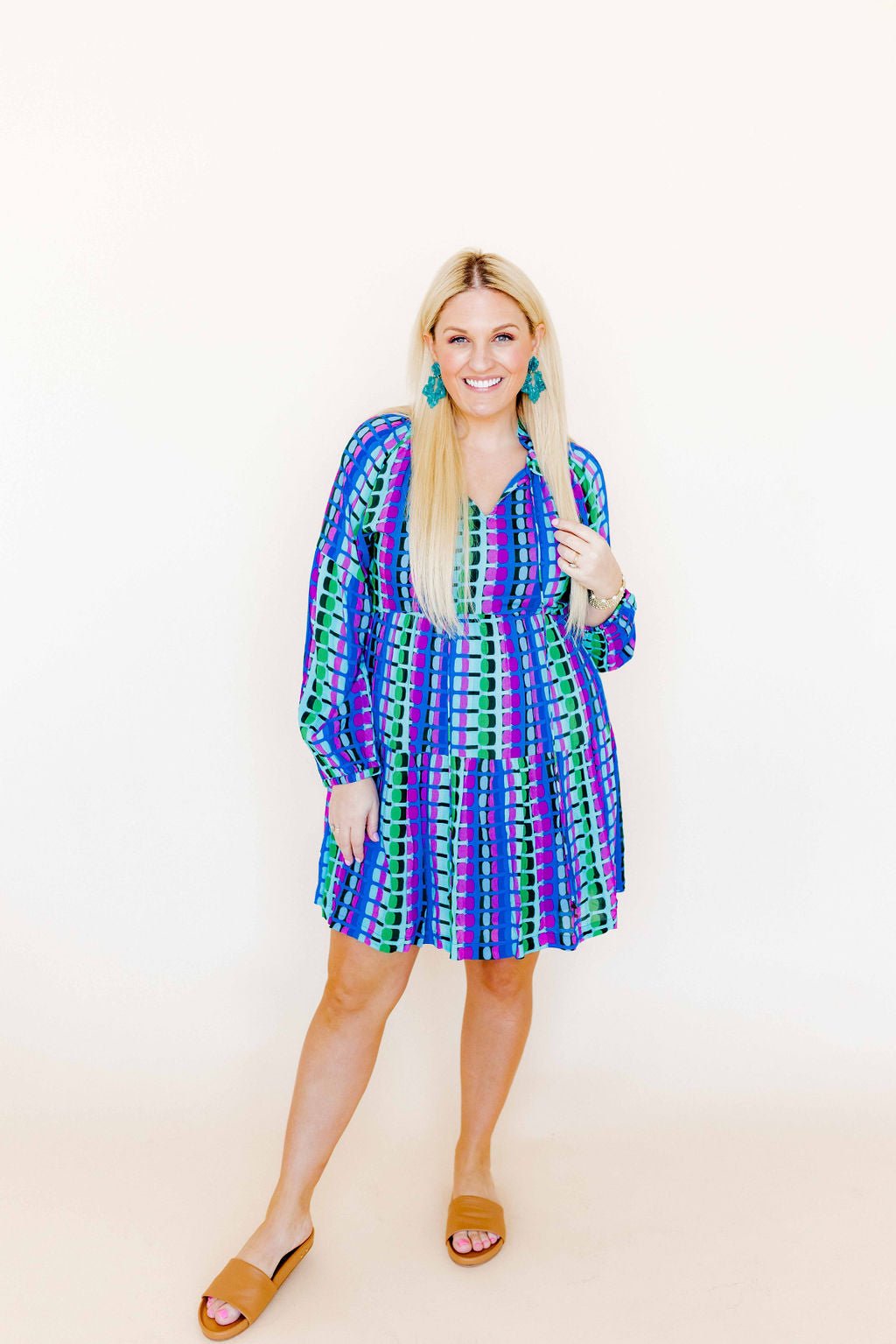 Michelle Statement Earrings - Mystic Lagoon - Shop LINNY CO