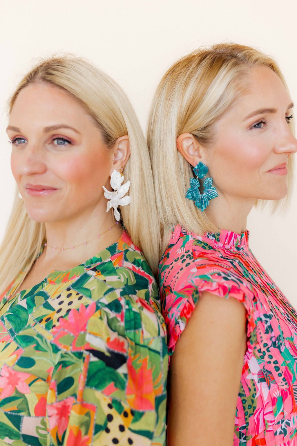 Michelle Statement Earrings - Mystic Lagoon - Shop LINNY CO