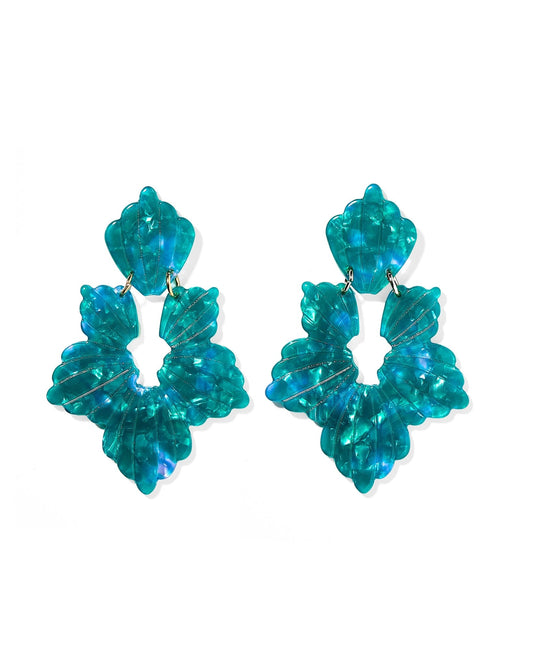 Michelle Statement Earrings - Mystic Lagoon - Shop LINNY CO