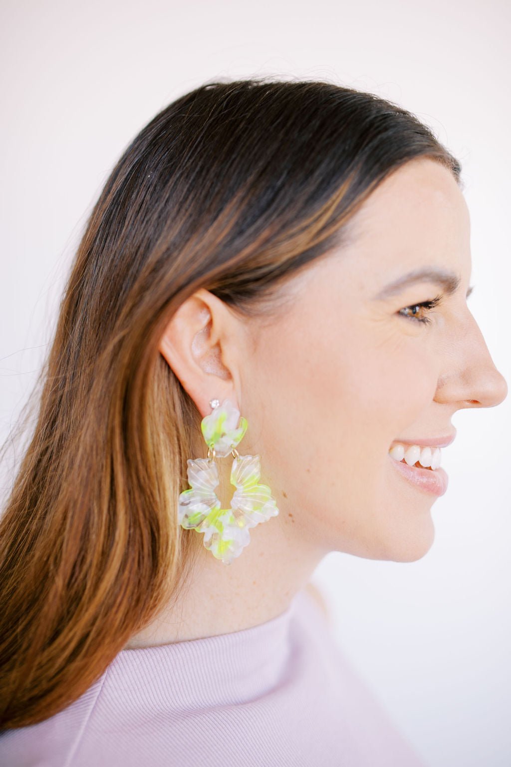 Michelle Statement Earrings - Neon Yellow Clouds - Shop LINNY CO