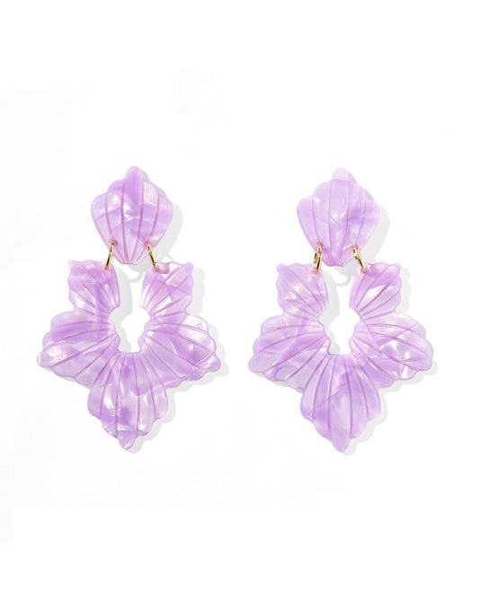 Michelle Statement Earrings - Pearlized Purple - Shop LINNY CO