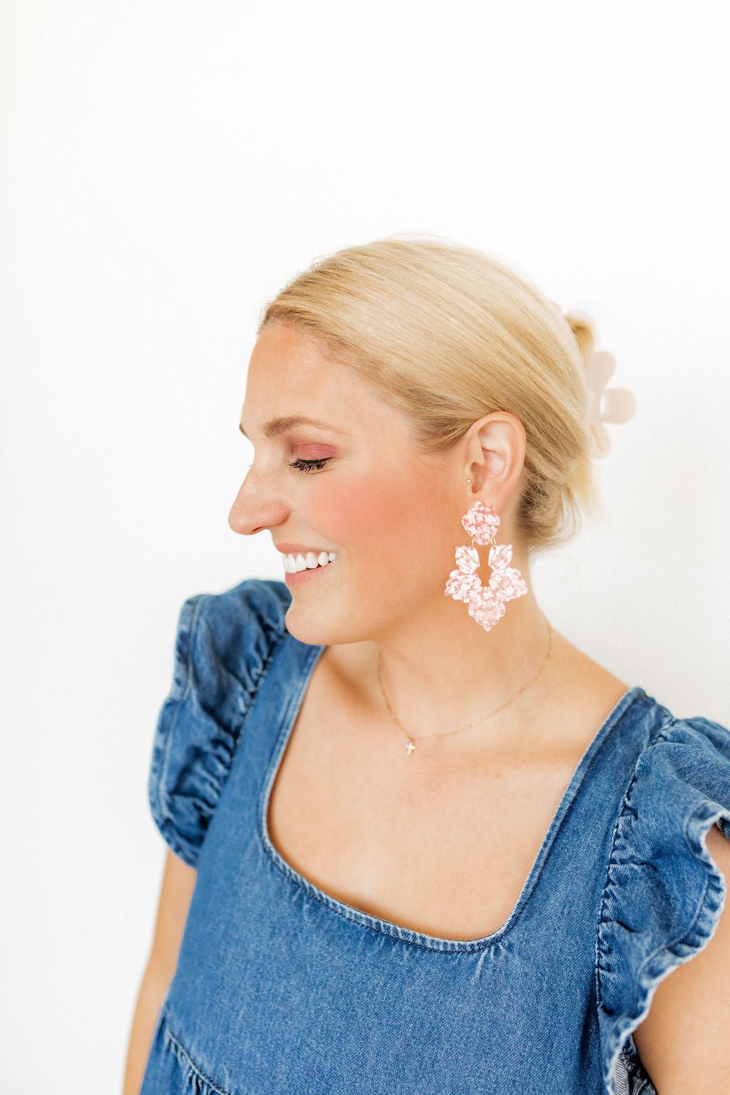 Michelle Statement Earrings - Pink Taffy - Shop LINNY CO