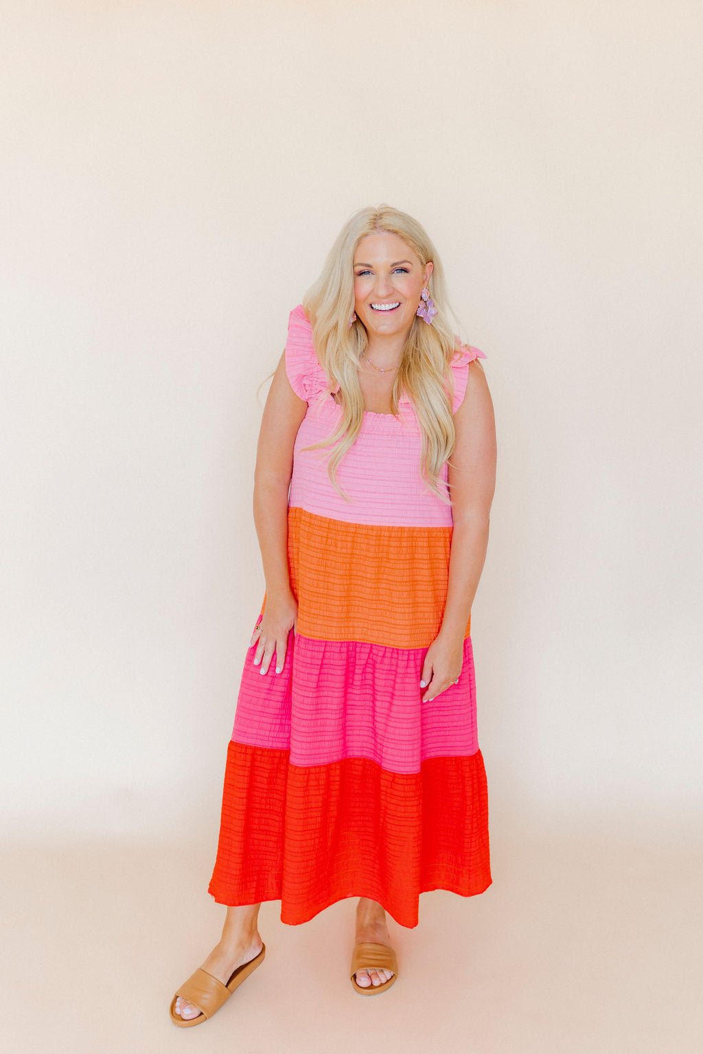 Michelle Statement Earrings - Rosy Glow - Shop LINNY CO