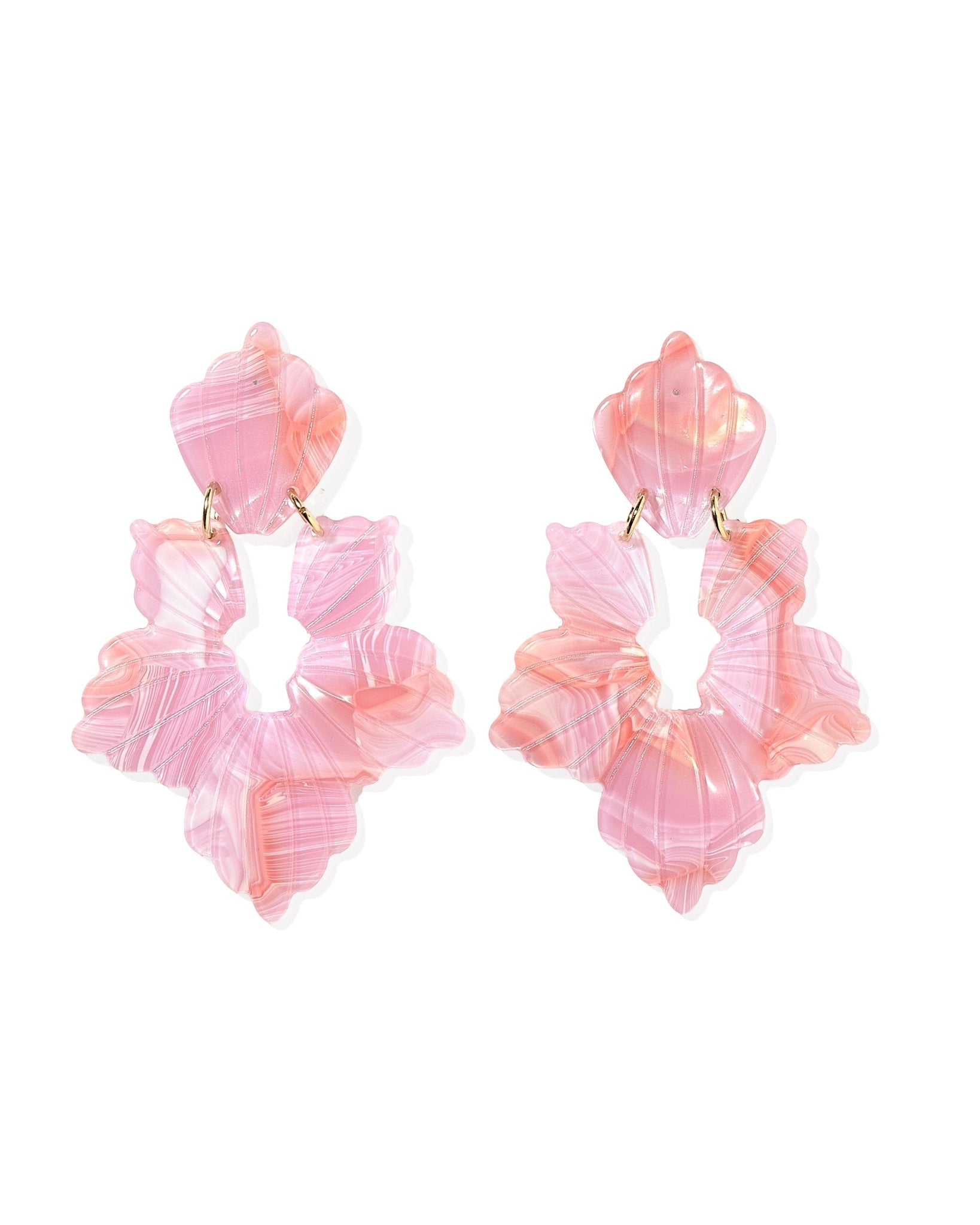 Michelle Statement Earrings - Rosy Glow - Shop LINNY CO