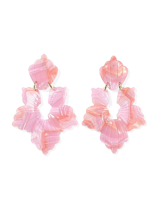 Michelle Statement Earrings - Rosy Glow - Shop LINNY CO