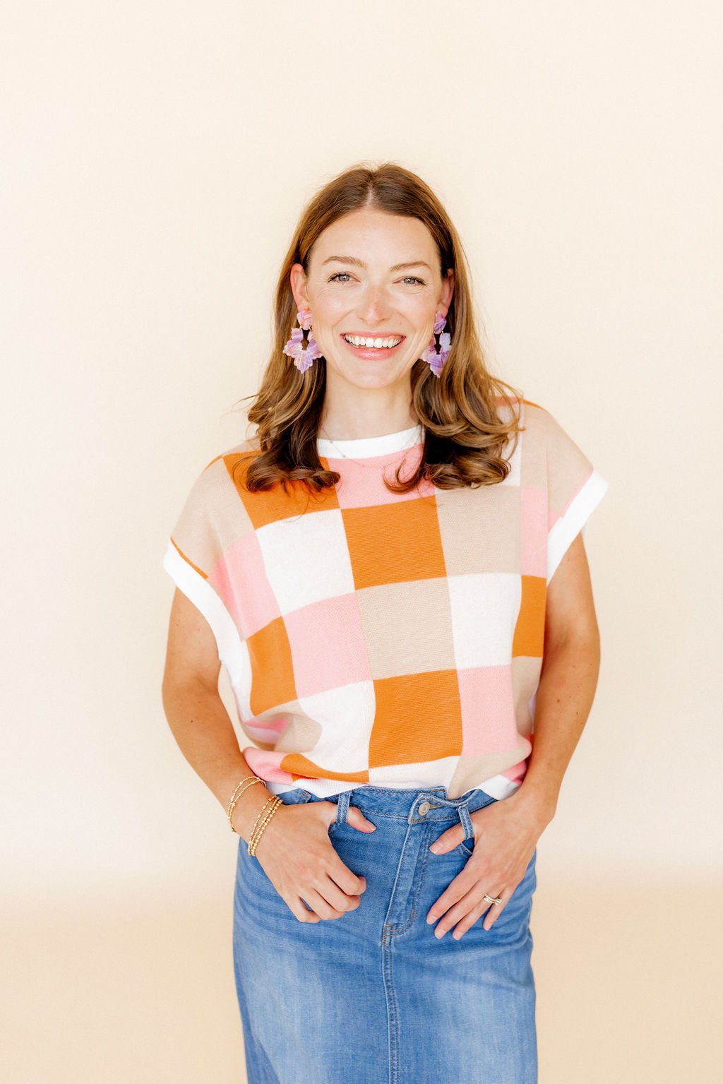 Michelle Statement Earrings - Rosy Glow - Shop LINNY CO